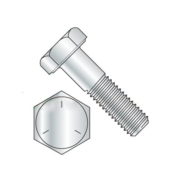 Newport Fasteners Grade 5, 1-1/4"-7 Hex Head Cap Screw, Zinc Plated Steel, 5 in L, 5 PK 551804-5 - main